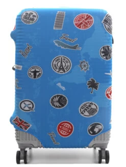 Housse De Valise Airtex Fantaisie Stickers - M -Bags Soldes housse valise airtex 490952z