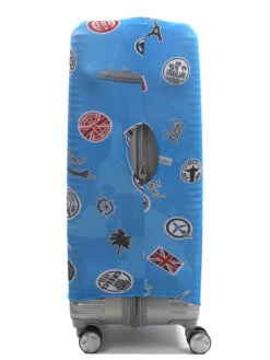 Housse De Valise Airtex Fantaisie Stickers - L -Bags Soldes housse valise airtex 491312z