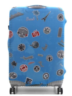 Housse De Valise Airtex Fantaisie Stickers - L -Bags Soldes housse valise airtex 491313z