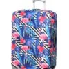 Housse De Valise Periea Black & White Stripes With Flamingos L