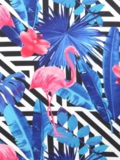 Housse De Valise Periea Black & White Stripes With Flamingos L -Bags Soldes housse valise periea 851661z