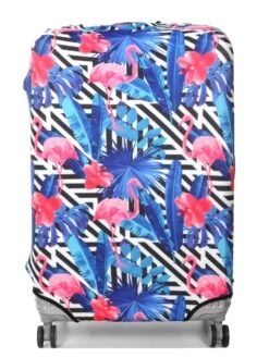 Housse De Valise Periea Black & White Stripes With Flamingos L -Bags Soldes housse valise periea 851663z