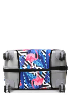 Housse De Valise Periea Black & White Stripes With Flamingos L -Bags Soldes housse valise periea 851668z