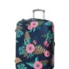 Housse De Valise Periea Dark Blue With Flowers M -Bags Soldes housse valise periea 851791z