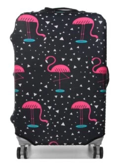 Housse De Valise Periea Black With Pink Flamingos M -Bags Soldes housse valise periea 851867z
