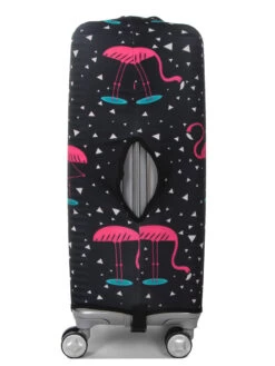 Housse De Valise Periea Black With Pink Flamingos M -Bags Soldes housse valise periea 851870z