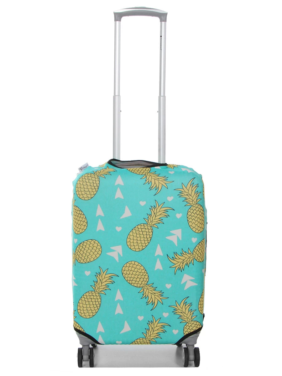Housse De Valise Periea Green With Yellow Pineapples S 4 Housse De Valise Periea Green With Yellow Pineapples S – Image 2