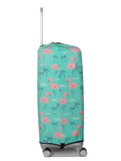 Housse De Valise Periea Green With Pink Flamingos L -Bags Soldes housse valise periea 876122z