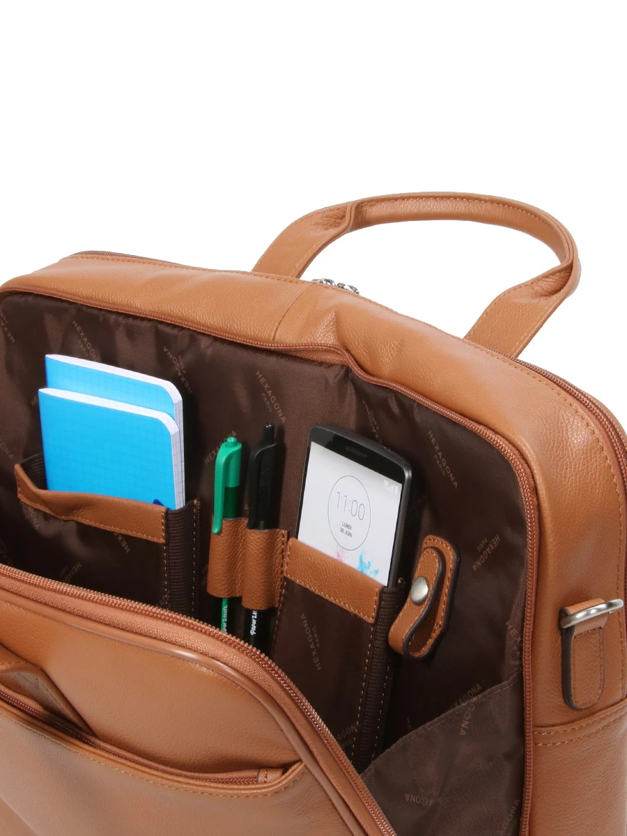 Porte Ordinateur Hexagona Confort 15.6 Pouces - 2 Compartiments 13 Porte Ordinateur Hexagona Confort 15.6 Pouces - 2 Compartiments – Image 11