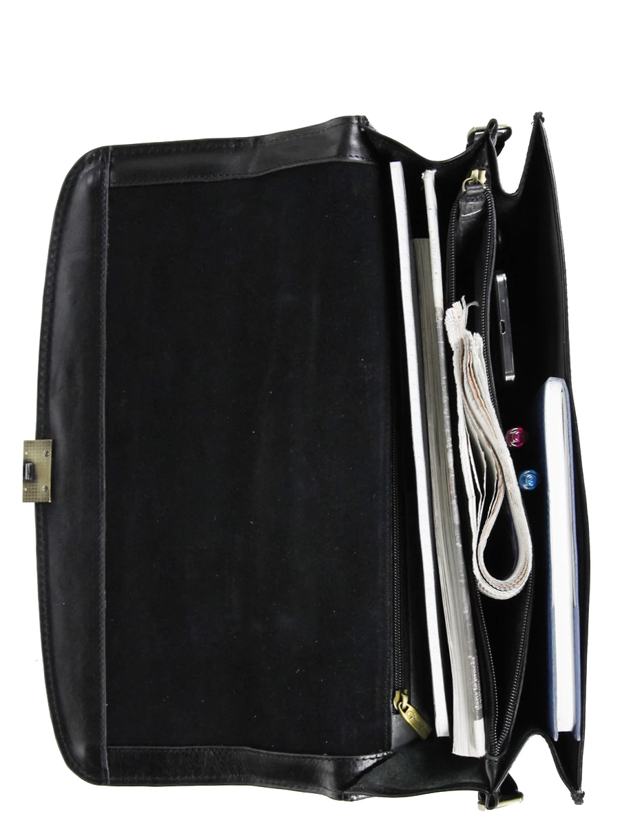 Serviette Gérard Hénon Executive 38 Cm - 2 Soufflets 11 Serviette Gérard Hénon Executive 38 Cm - 2 Soufflets – Image 9