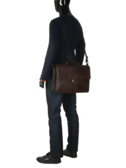 Serviette Gérard Hénon Outland 40 Cm - 2 Soufflets -Bags Soldes serviette gerard henon 714390z