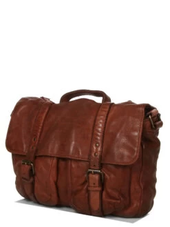 Cartable Ordinateur LM Maroquinerie Wash Le Boston M 13 Pouces -Bags Soldes serviette lm maroquinerie 749108z